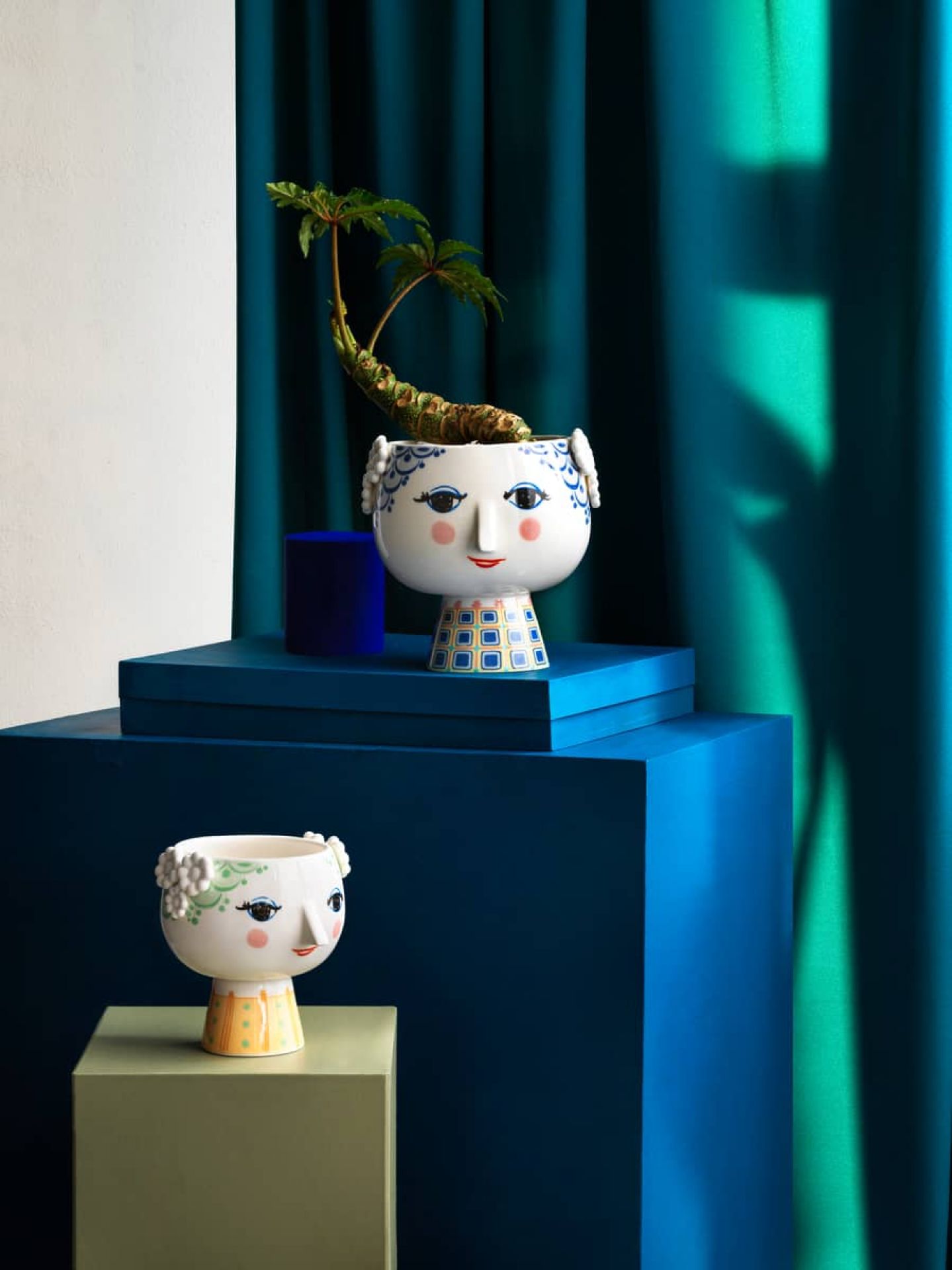 Eva Flowerpot 21 cm Blue Bjorn Wiinblad | BJORN WIINBLAD 56520